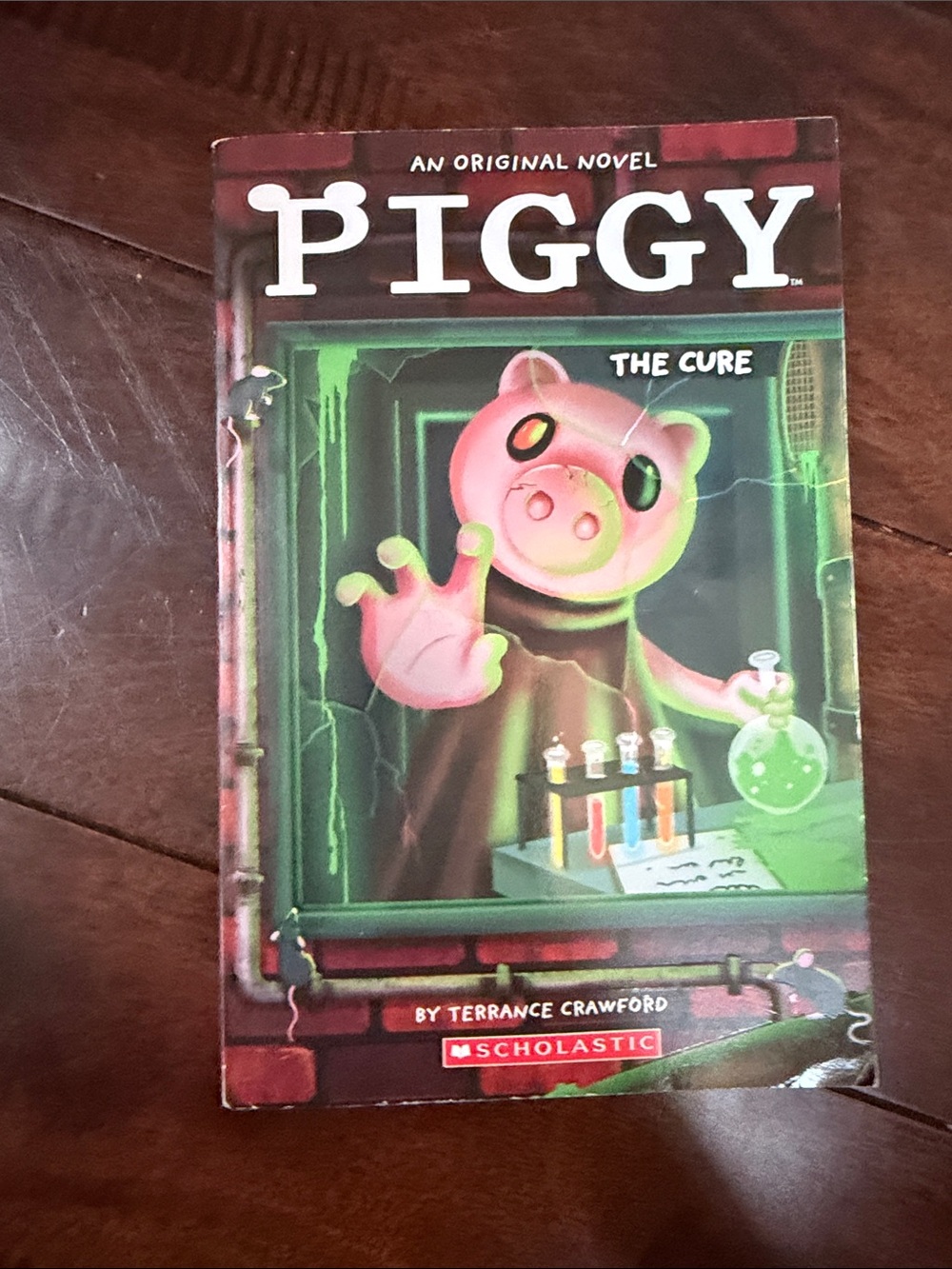 Scholastic Piggy Book Cover — Pink and Neon Green Artwork